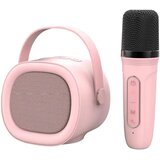 INF Prenosni Karaoke Bluetooth 5.3 Zvočnik z Brezžičnim Mikrofonom, HIFI Zvok Pink, (5000141444) | Shoptok.si