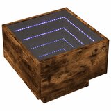  Bočni stolić LED boja hrasta 40 x 40 x 30 cm konstruirano drvo | shoptok.hr