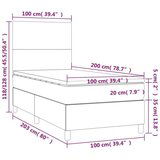  Box spring postelja z vzmetnico bel 100x200 cm umetno usnje, (20790021) | Shoptok.si