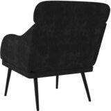  Fotelja crna 63 x 76 x 80 cm baršunasta | shoptok.hr