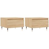  The Living Store Klubska mizica 2 kosa sonoma hrast 50x46x35 cm inženirski les - Klubska Mizica, (21448291) | Shoptok.si
