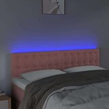  LED posteljno vzglavje roza 144x5x78/88 cm žamet, (20933614) | Shoptok.si