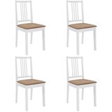  276409 5 Piece Dining Set MDF White (247625+247635) | shoptok.hr