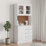 vidaXL Visoka komoda ALTA bijela 77 x 35 x 165 cm od masivne borovine Cijene