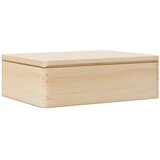  Drvena kutija s poklopcem 40x30x13 cm Puno drvo Bor | Eponuda.com