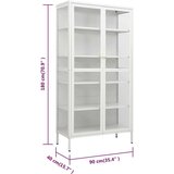 vidaXL Ormarić za izlaganje bijeli 90x40x180 cm čelik i kaljeno staklo | shoptok.hr