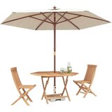 Bistro set za vrt 3 pcs Smeđa Masivno tikovno drvo | shoptok.hr