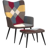 vidaXL stolica za opuštanje s osloncem za noge patchwork od tkanine Cijene