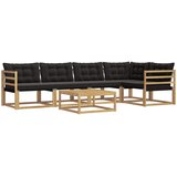  Set vanjskih sofa 6 kom. Bijela i crna | shoptok.hr