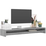  Stalak za monitor boja sivog hrasta 100 x 24 x 13 cm drveni | shoptok.hr