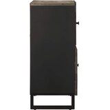  Komoda crna 80x33x75 cm Puno drvo Mango | shoptok.hr