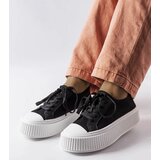 Gemre Black fabric platform sneakers Mallus | Shoptok.si