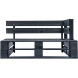  Kutna vrtna sofa od paleta od crno impregnirane borovine | shoptok.hr
