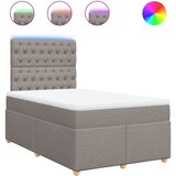 Krevet s oprugama i madracem smeđesivi 120 x 200 cm od tkanine | shoptok.hr