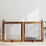  Vrata za pse s postoljem 4 pcs Staro drvo 100 x 100 cm | shoptok.hr