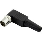TRU COMPONENTS 1372218 koaksialni kotni vtič z zaščitnim tulcem proti pregibanju Priključki: koaksialni vtič IEC 1 kos, (20437215) Cene