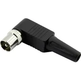 1372218 koaksialni kotni vtič z zaščitnim tulcem proti pregibanju Priključki: koaksialni vtič IEC 1 kos, (20437215)