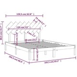 vidaXL okvir za krevet bijeli 160x200 cm od masivne borovine | shoptok.hr