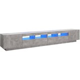 Maison Chic TV omarica - TV stojalo - Televizijska omarica z LED lučkami betonsko siva 260x35x40 cm, (21701235) Cene