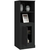  Visoka crna 36x35,5x103,5 cm konstruirano drvo | Eponuda.com