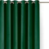 Zelena žametna zavesa za delno zatemnitev 140x250 cm Velto –