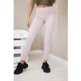 Kesi Cotton trousers with back pockets dark powder pink Cijene