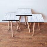 Hanah home 3Shp243 - light blue light bluewhite nesting table (3 pieces) | ePonuda.com