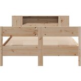 vidaXL Krevet s regalom za knjige bez madraca 140x200 cm od borovine | shoptok.hr