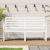 The Living Store Vrtna klop bela 159,5x48x91,5 cm trdna borovina - Vrtna Klop, (21473307) | Shoptok.si