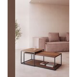 Kave Home Smeđi stolići za kavu u setu 2 kom s pločom stola u dekoru oraha 50x100 cm Yoana – | shoptok.hr