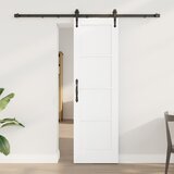 vidaXL Drsna vrata z opremo Bela 61x198.5 cm Masivno borovo leseno, Notranja vrata 'ORKDAL'Bela 61x198.5x4 cm Masivno borovo leseno | Shoptok.si