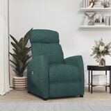 vidaXL Stol s funkcijo vstajanja temno zeleno blago | Shoptok.si