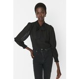 Trendyol Black Scarf Collar Blouse | shoptok.hr