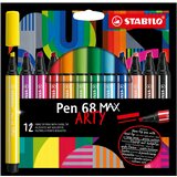 Stabilo fiber pen pero 68 MAX, etui 12 ARTY, (21655156) Cene