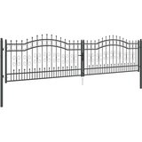  Vrat z konico KAMPEN 404 x 100 cm Jeklo Siva Zaklenljivo, (5000300987) Slike
