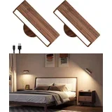 2x brezžična stenska LED bralna svetilka