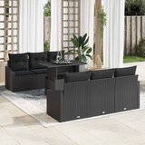  Sjedeća garnitura za vrt 7 kom. Crna poliratan 100 x 55 x 73 cm | shoptok.hr