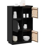  Visoka komoda crna 74 x 35 x 117 cm od masivne borovine | shoptok.hr