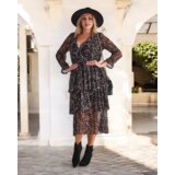 Resti Black patterned women's maxi dress | Shoptok.si