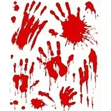 Komplet nalepk za okna za noč čarovnic - okrvavljene roke - 8 kosov, (5000183812)
