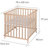 Roba Putni krevetić od masivne bukve s podesivom visinom 75x100 cm u prirodnoj boji Lil Planet – | shoptok.hr