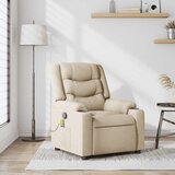  Masažni naslonjač od tkanine krem | shoptok.hr
