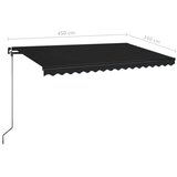 Tenda na ručno uvlačenje 450 x 350 cm antracit | Eponuda.com