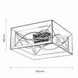 Rustik 173 plafonska svetiljka 2*E27 crna | ePonuda.com