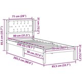  Okvir za krevet Tamno siva 80 x 200 cm tkanina | shoptok.hr