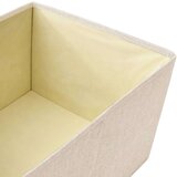  Zložljive škatle za shranjevanje 3 kosi blago krem, (20606794) | Shoptok.si