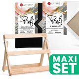 Artmie Set stolnih štafelaja s crno-bijelim PROFI platnom 40x30 cm | Eponuda.ba