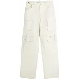 Bershka Cargo hlače ecru/prljavo bijela