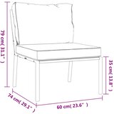  Vrtne stolice s jastucima boje pijeska 2 kom 60x74x79 m čelične | shoptok.hr