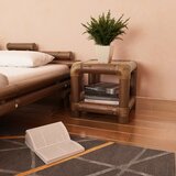vidaXL Nočna mizica 40x40x40 cm bambus temno rjave barve Cene